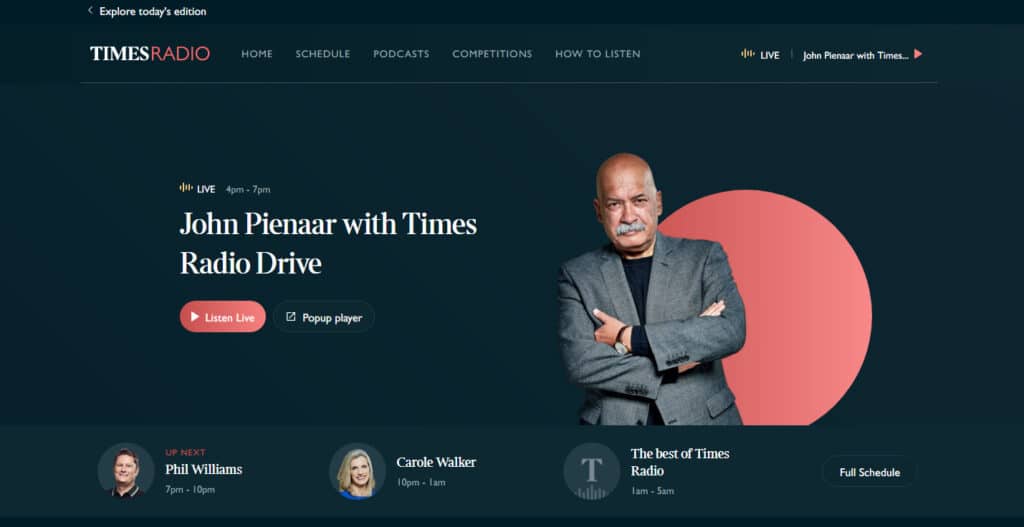 Nadira Tudor broadcast Journalist Times Radio book at agent Great British Presenters